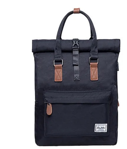 20L polyester casual backpack with computer compartment in black, dark grey, or green