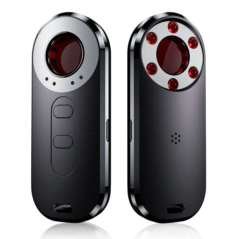 Compact USB-powered infrared anti-surveillance detector measuring 91mm x 37mm x 13mm