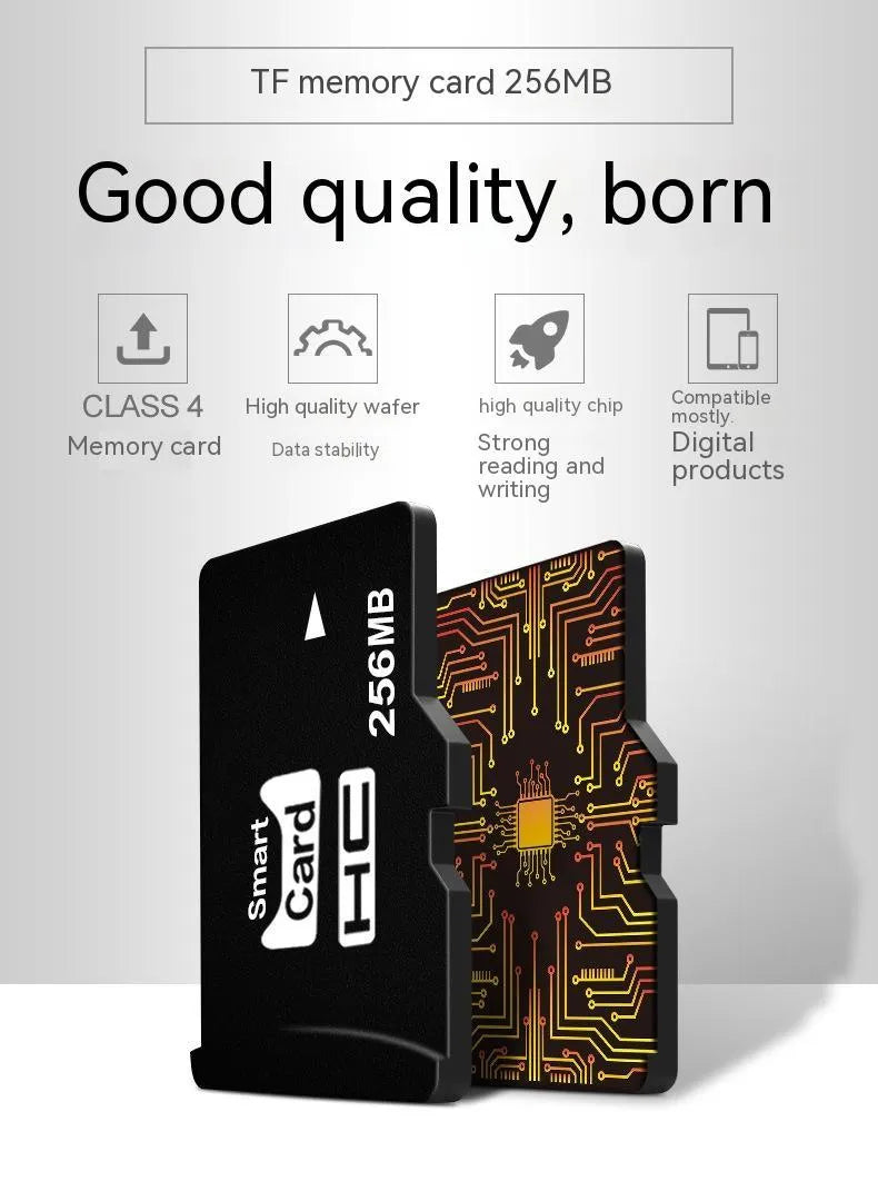 256MB TF memory card in gift packaging for portable electronics