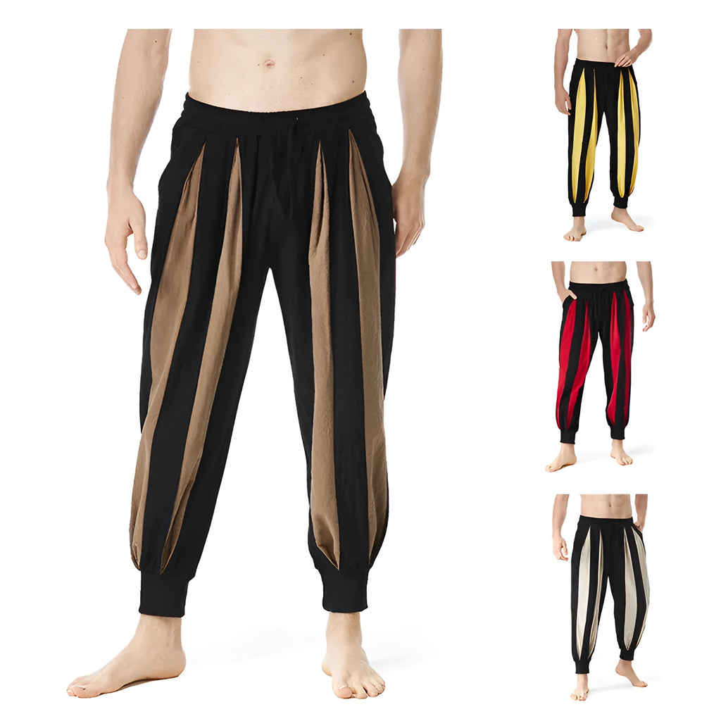 Men's straight leg casual trousers in polyester fabric available in multiple colours and sizes