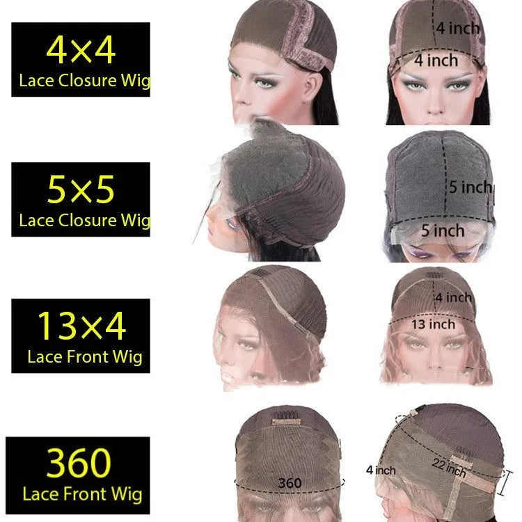 Real human hair lace front wig in star fashion style on a model