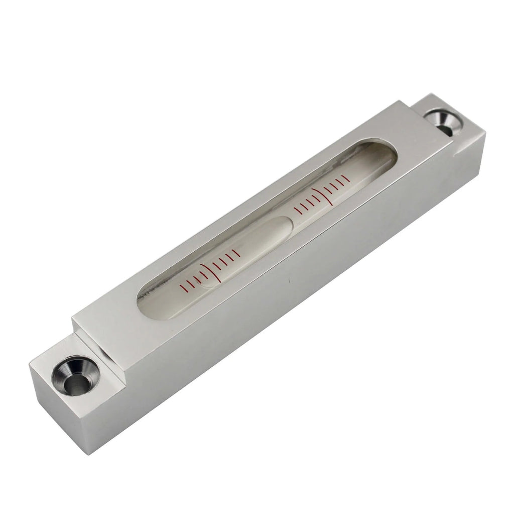 132mm metal and glass mini strip level with measurement blisters for precision alignment