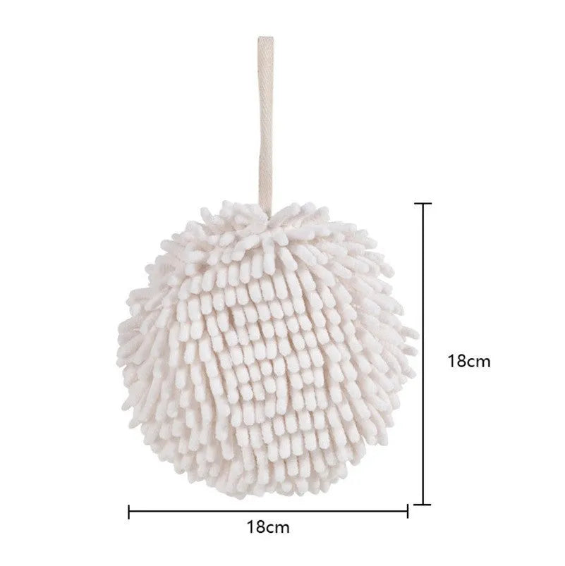 Chenille wipe handball 17x17cm in blue for kitchen and bathroom water absorption