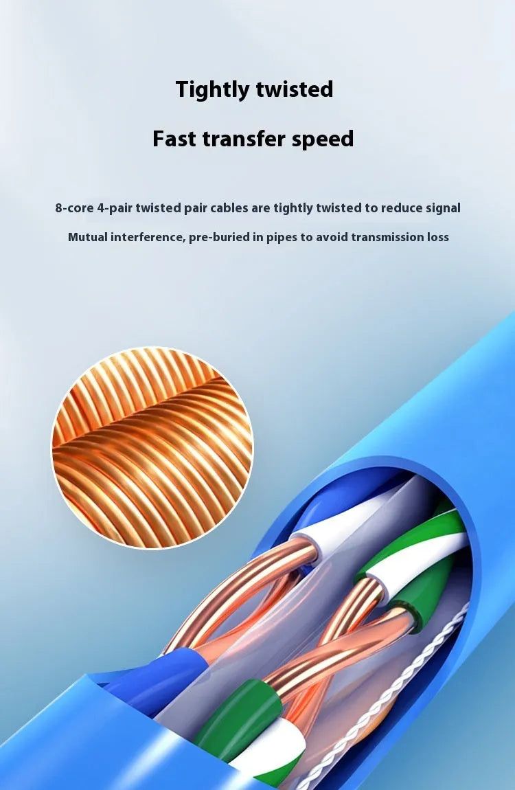 305 metre reel of blue Cat 6 oxygen-free copper Gigabit Ethernet network cable