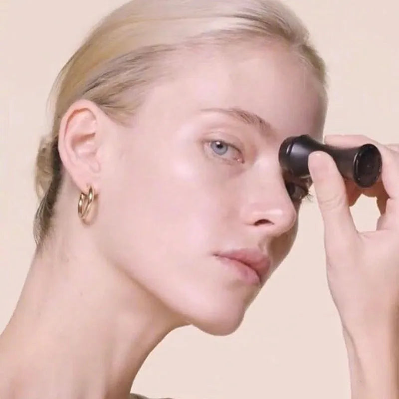 Volcanic stone facial roller for oil control in black, green, pink and white colour options.