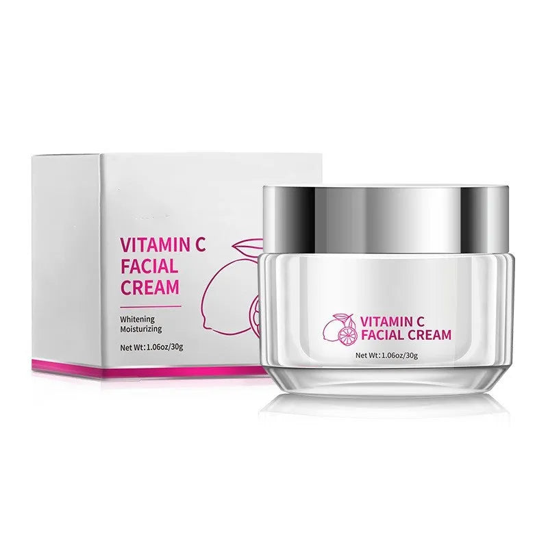 Vitamin C Face Cream 30g in square protective jar packaging