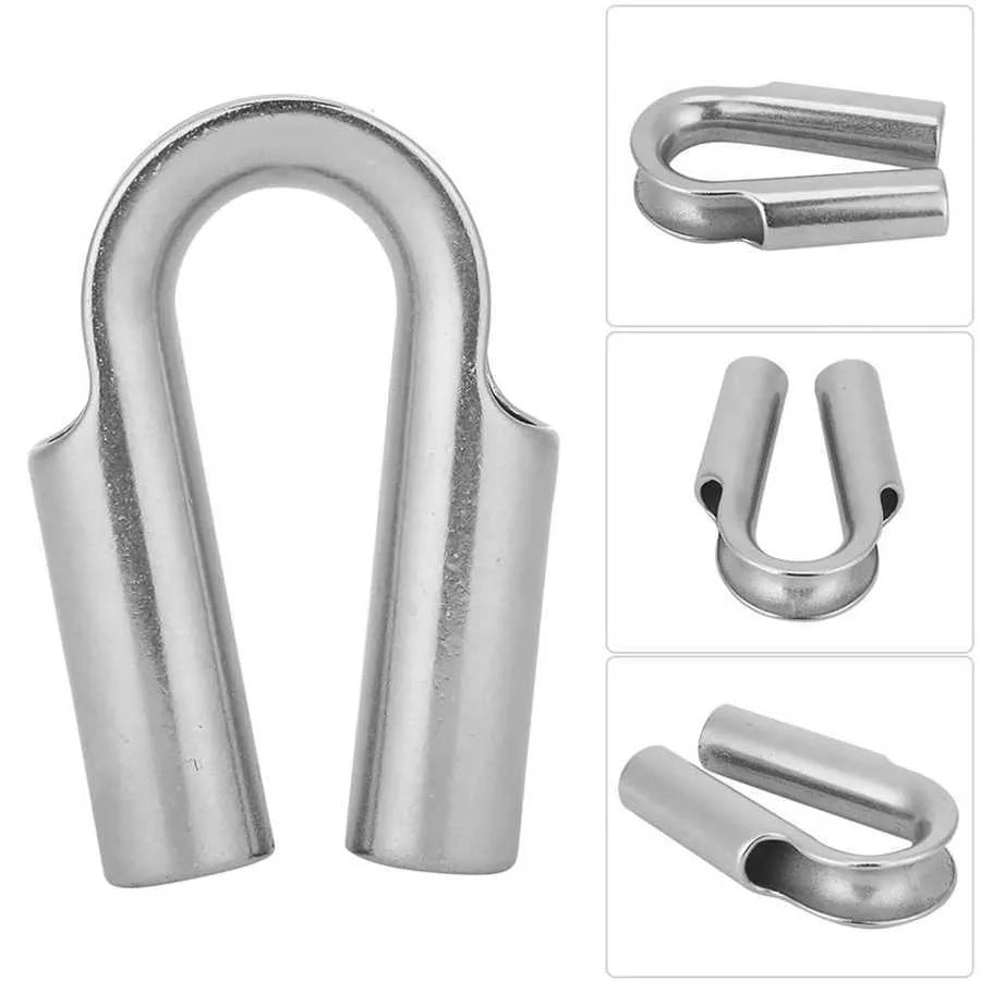 Stainless steel tubular chicken heart ring set in various sizes from M4 to M35 for fastening.