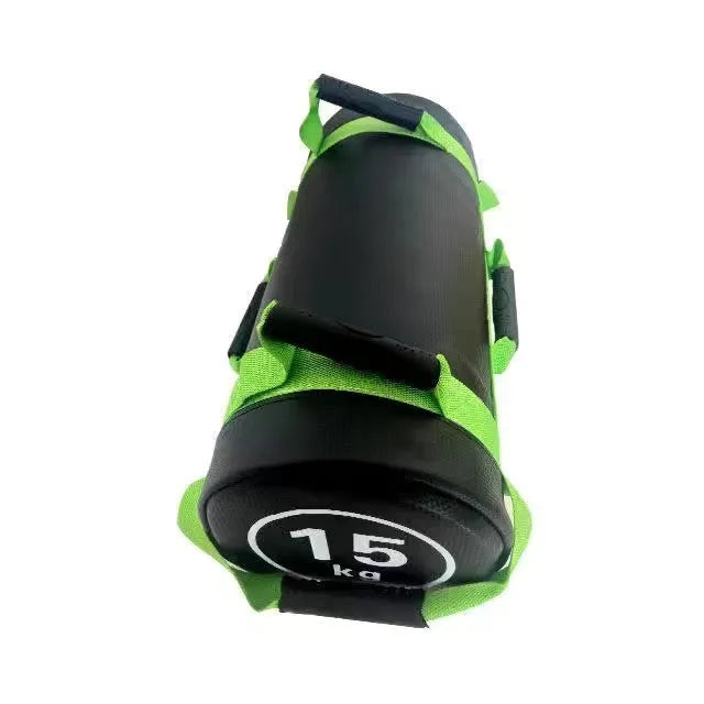 Flat white PVC fitness training sandbag for weight lifting and gym exercises