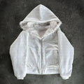 Loose black and white cardigan coat for men and women, casual polyester outerwear