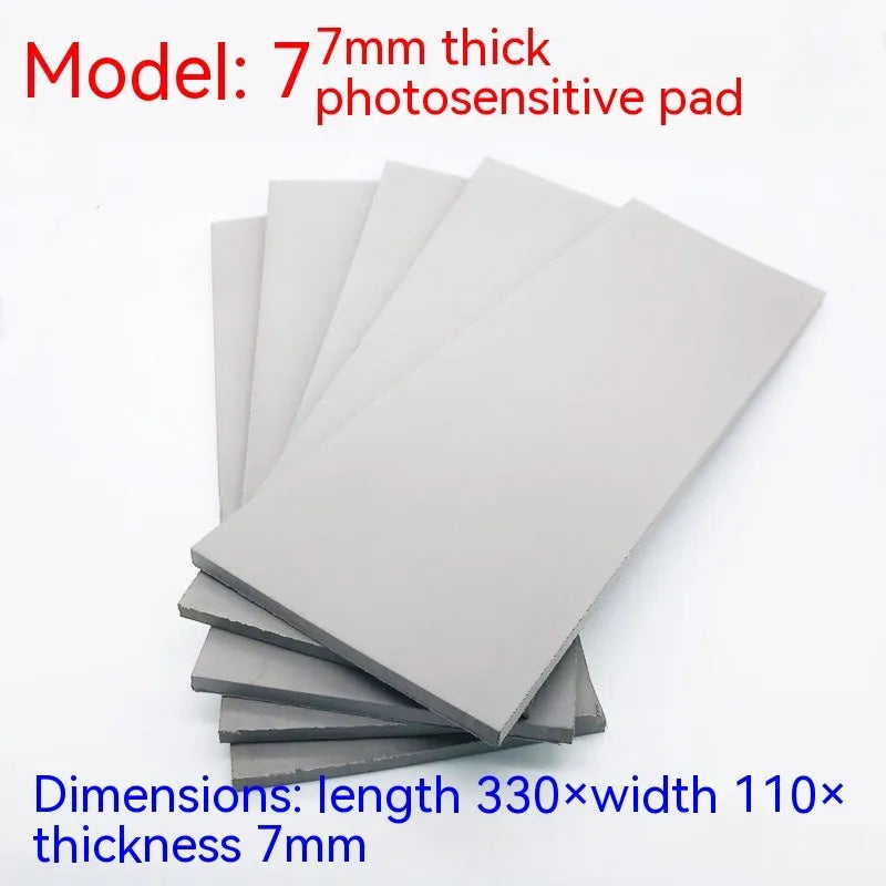 Black and grey plastic photosensitive seal pad for calligraphy measuring 330x110mm