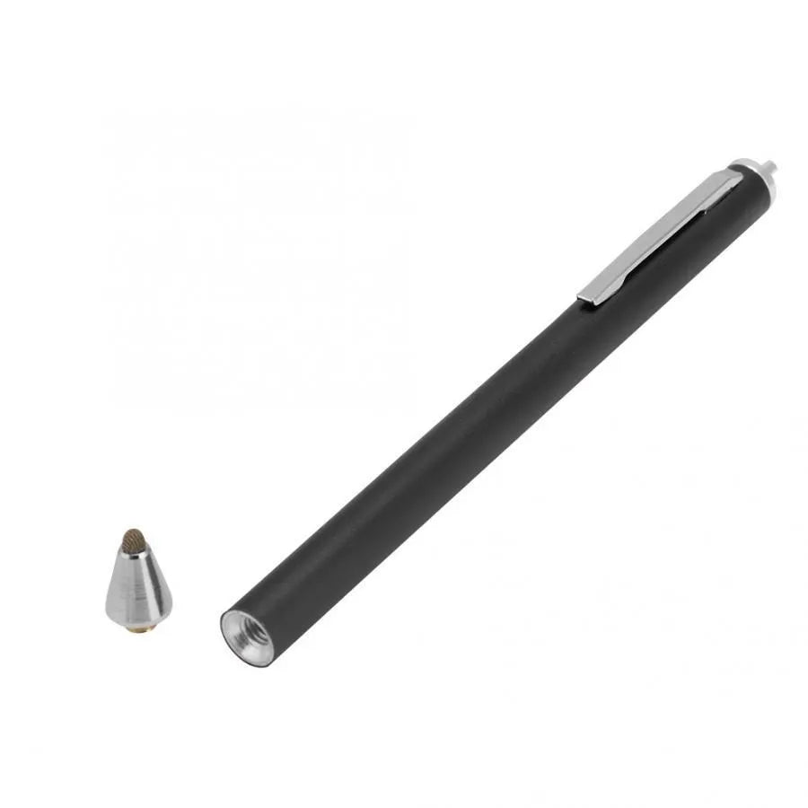 Metal capacitive stylus with fine tip in multiple colour options.
