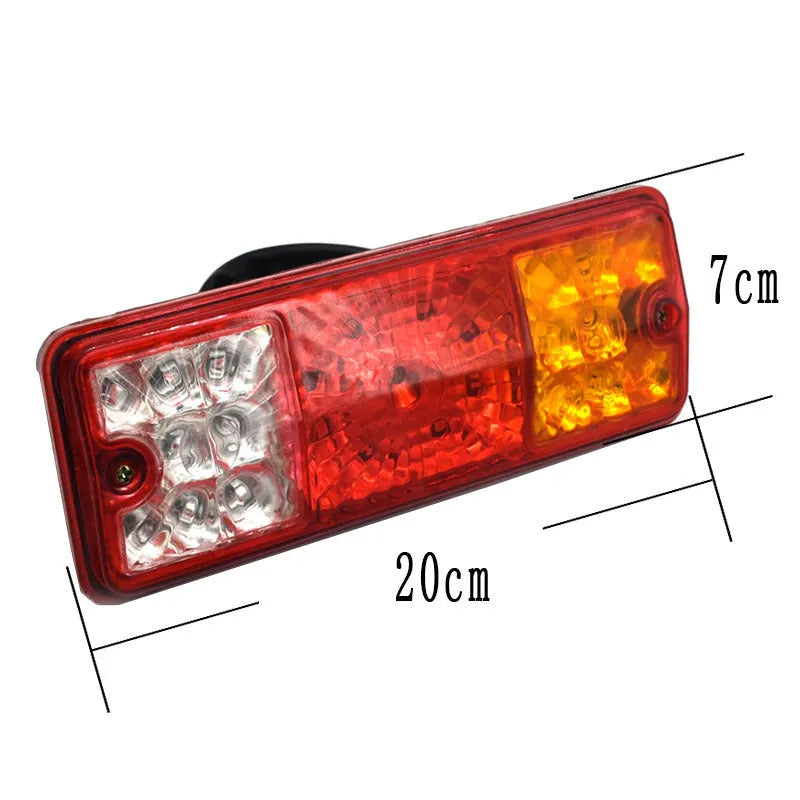 Black shell integrated taillight for electric tricycles with 12V and 48-60V voltage compatibility