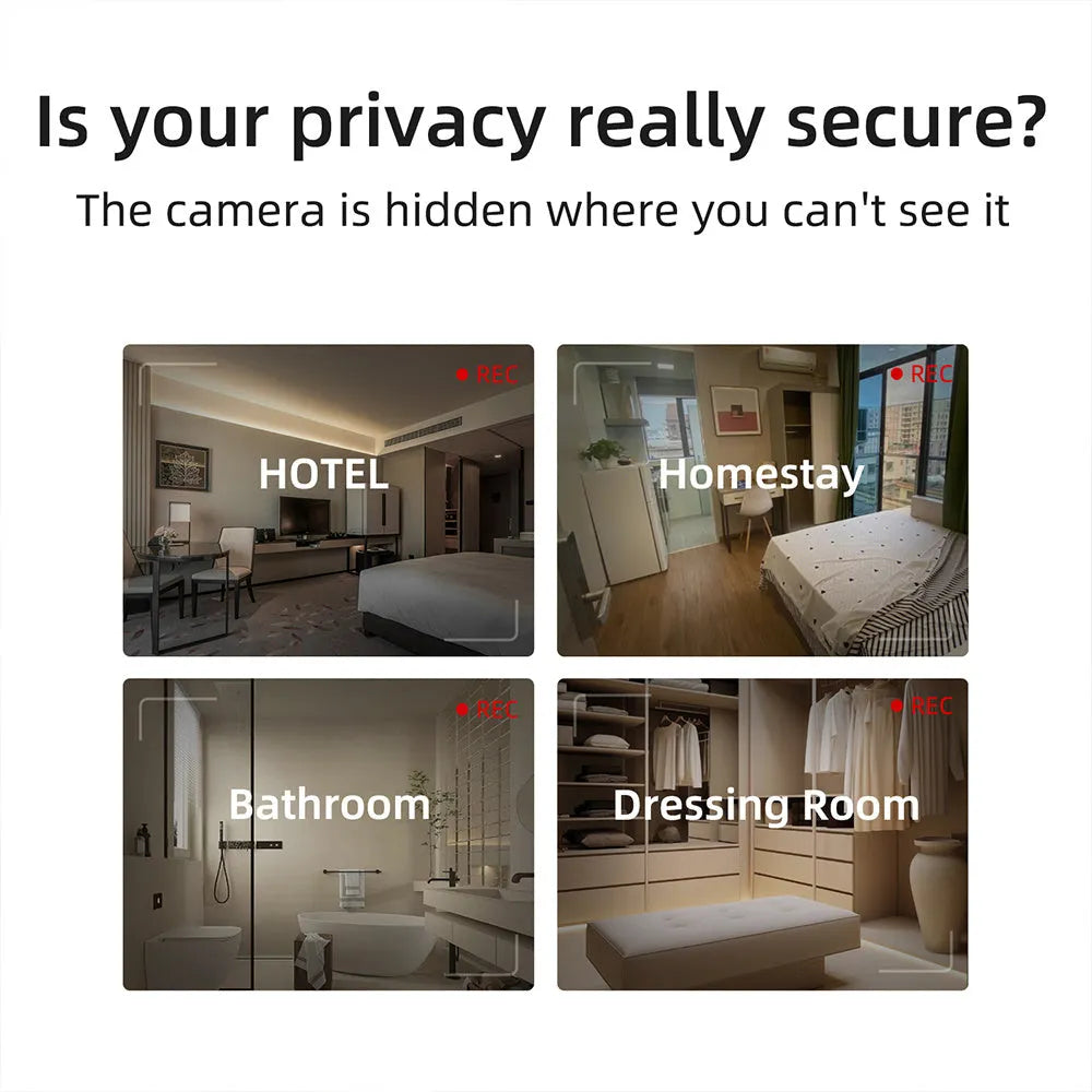 Compact infrared camera detector device for finding hidden surveillance cameras
