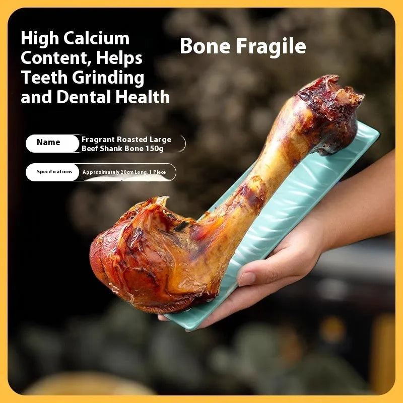 Pet molar rod chew toy for puppies in three sizes with high calcium roasted ox bone flavour