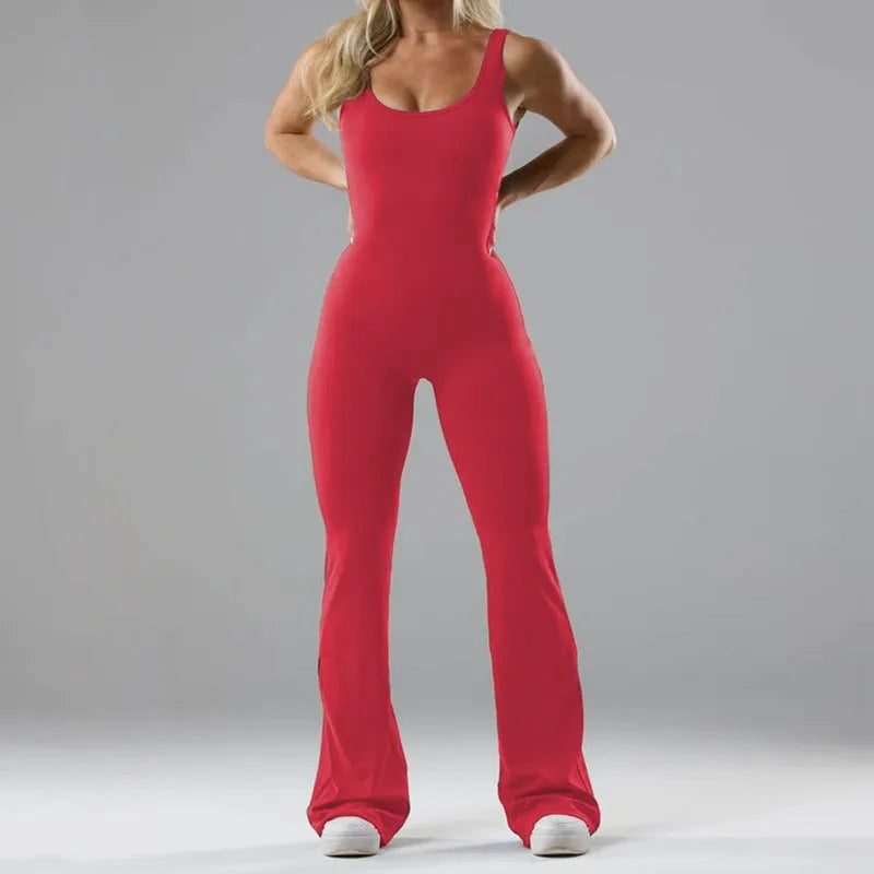 Women's black milk silk yoga bodysuit with seamless design and mid waist.