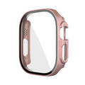 PC tempered film replacement case for Apple Watch in various colours and sizes on display.