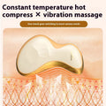 Electric scraping plate with USB charging cable, golden yellow metal finish, for skin meridian therapy