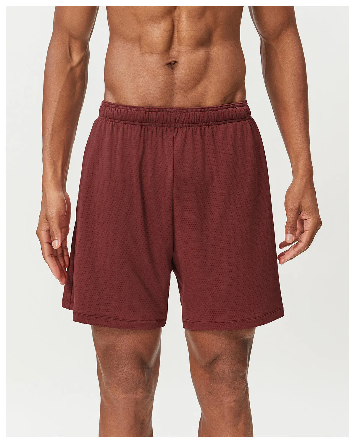Men's quick-dry double-layer running shorts in various colours on a neutral background.