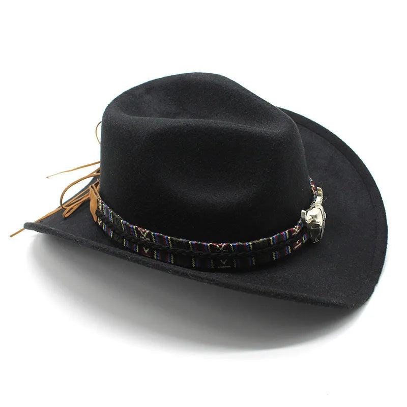 Western cowboy hat with bell crown in multiple colour options on a neutral background.