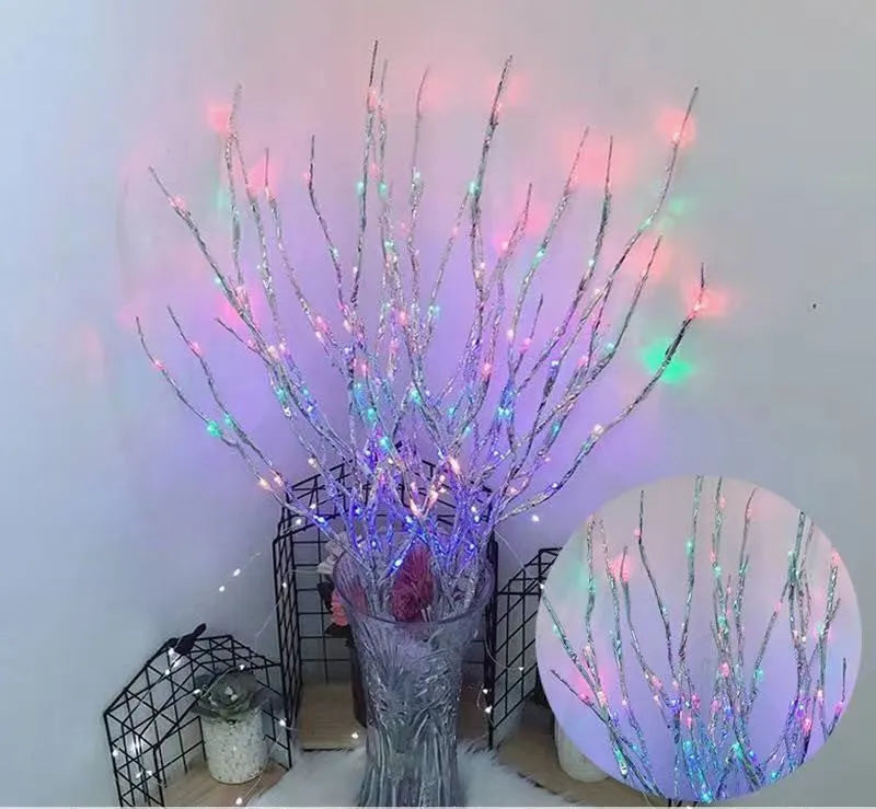 LED decorative tree light with branch design and multiple colour options in vase base