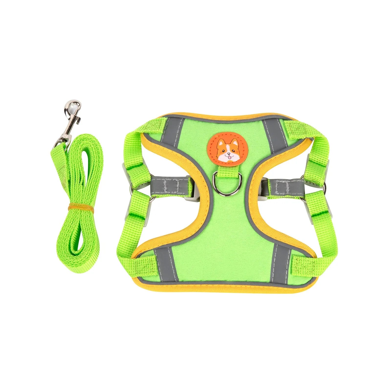 Adjustable dog haulage rope harness in multiple colours with chest strap attachment
