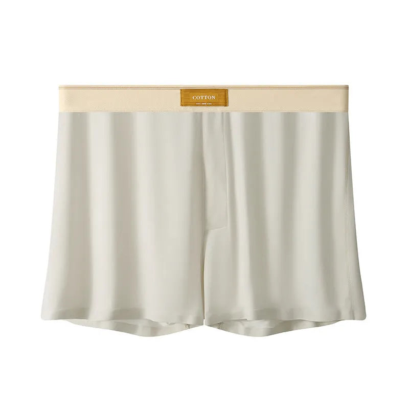 Men's solid colour loose fit ice silk underwear in 3-pack
