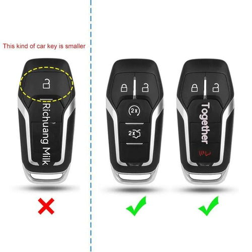 Plastic protective shell for a car key remote, shown in two colour variations