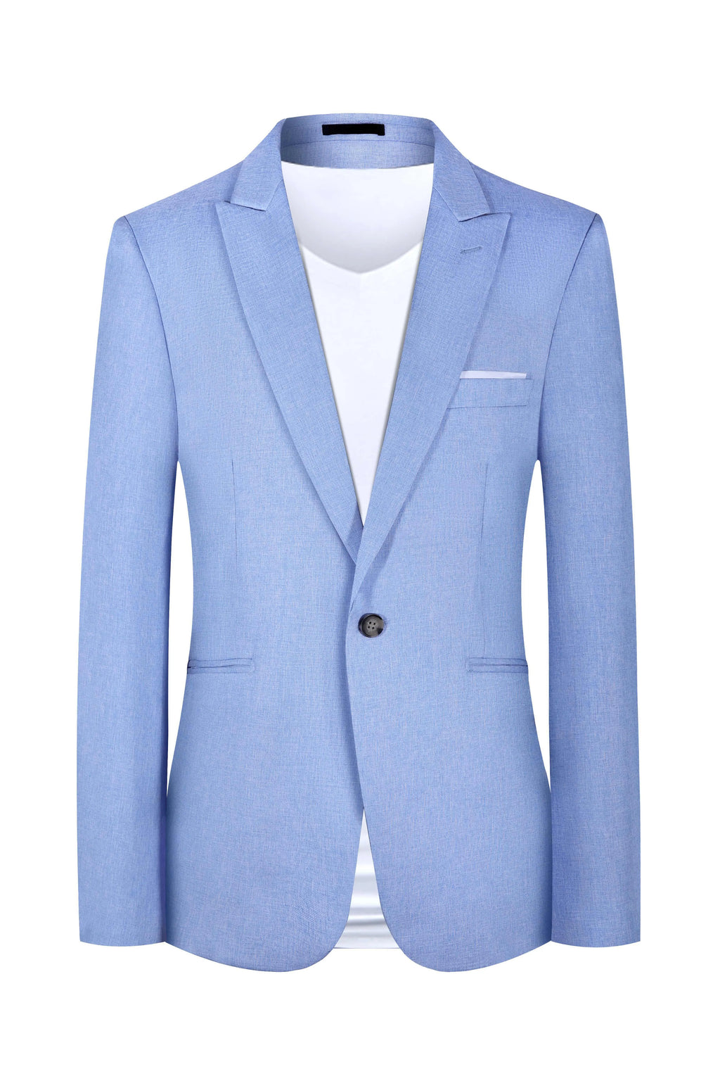 Men's casual suit jacket in light blue colour with fashion city western style design