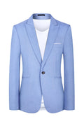 Men's casual suit jacket in light blue colour with fashion city western style design