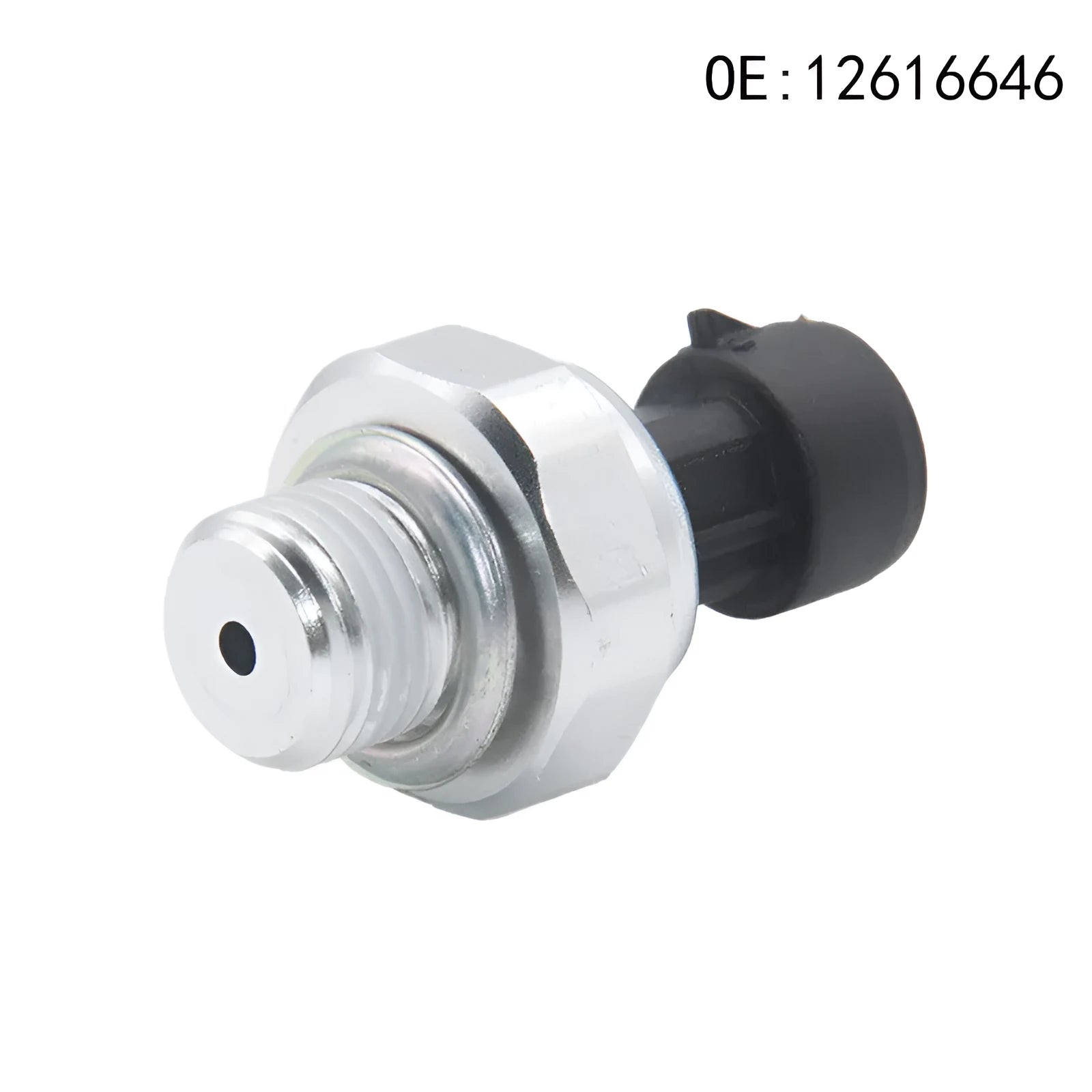 Silver metal fuel pressure sensor for GM vehicles with part numbers 12616646, 12677836, D1846A