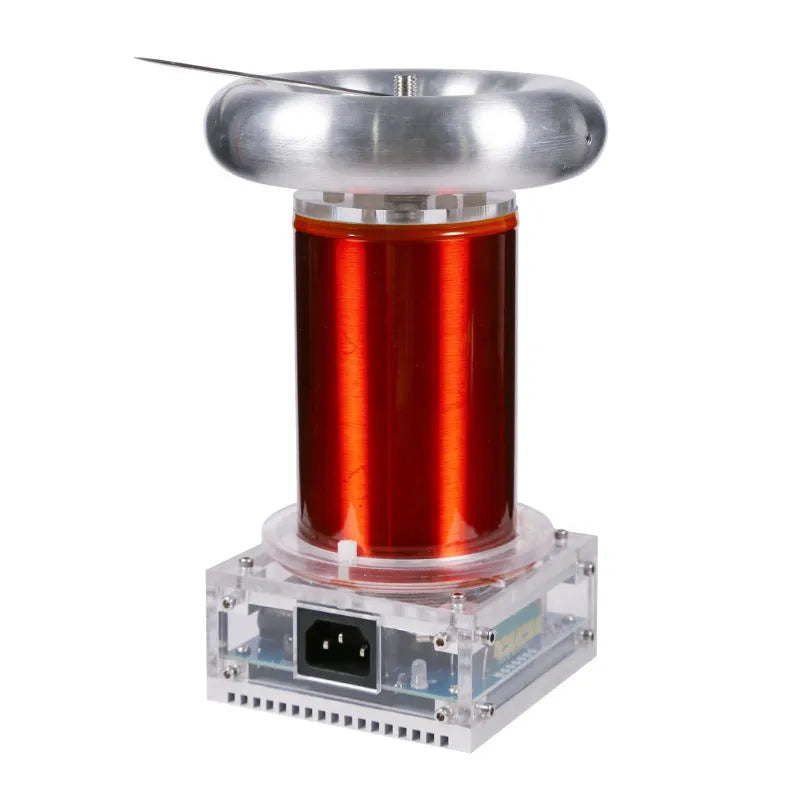 Music Tesla coil driver board unit with controller and cables for high-voltage demonstrations