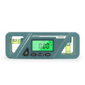 Black digital angle gauge with LCD screen and magnetic base, showing 45-degree reading.