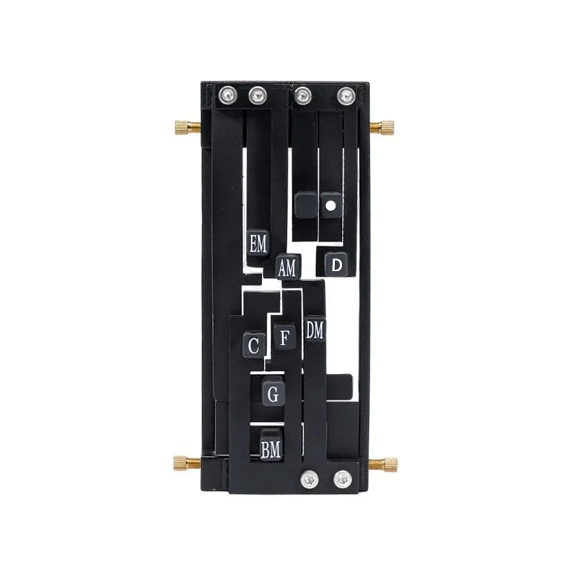 Automatic chord practice gear device for folk guitar playing with second chord support