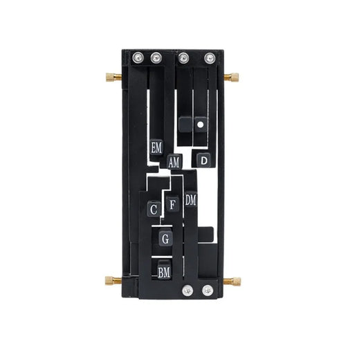 Automatic chord practice gear device for folk guitar playing with second chord support