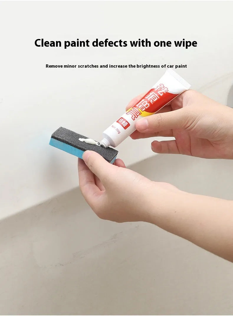 Car repair wax polishing kit with A wax, B wax, and frosted sponge mop for scratch removal