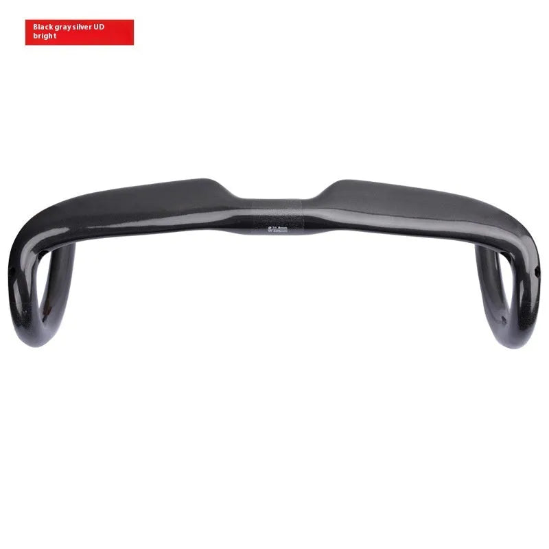 Road bicycle carbon fibre drop bar handlebar in Black Grey Silver colour