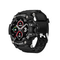 T6 Tactical Rugged Smart Watch in black or green with 1.3-inch screen and anti-sweat wristband.