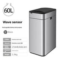 Stainless steel smart inductive trash can with square shape and deodorant system