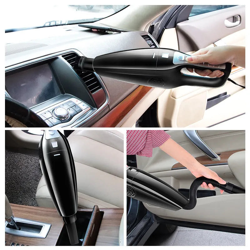 PoHigh Hypa 8th generation black car vacuum cleaner with compact design