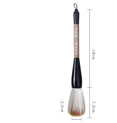 Large traditional Chinese calligraphy brush with wolf and sheep hair bristles and big bucket handle