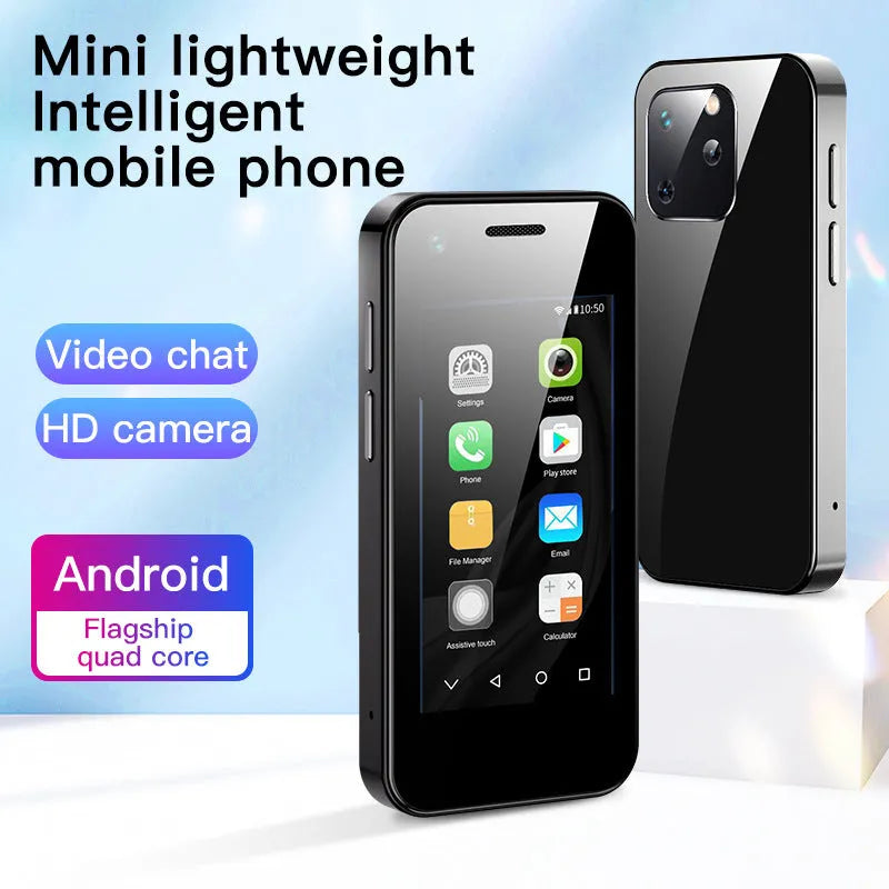 Ultra-small Android mini phone with 2.5 inch screen in Phantom Night Black colour
