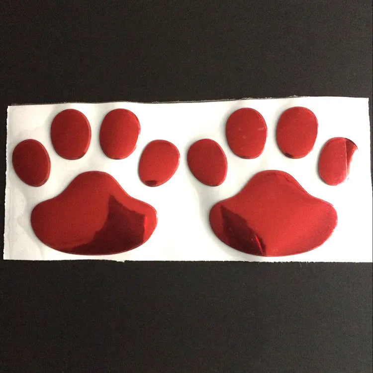 PVC car sticker with hand shape and dog footprints for bumper scratch coverage
