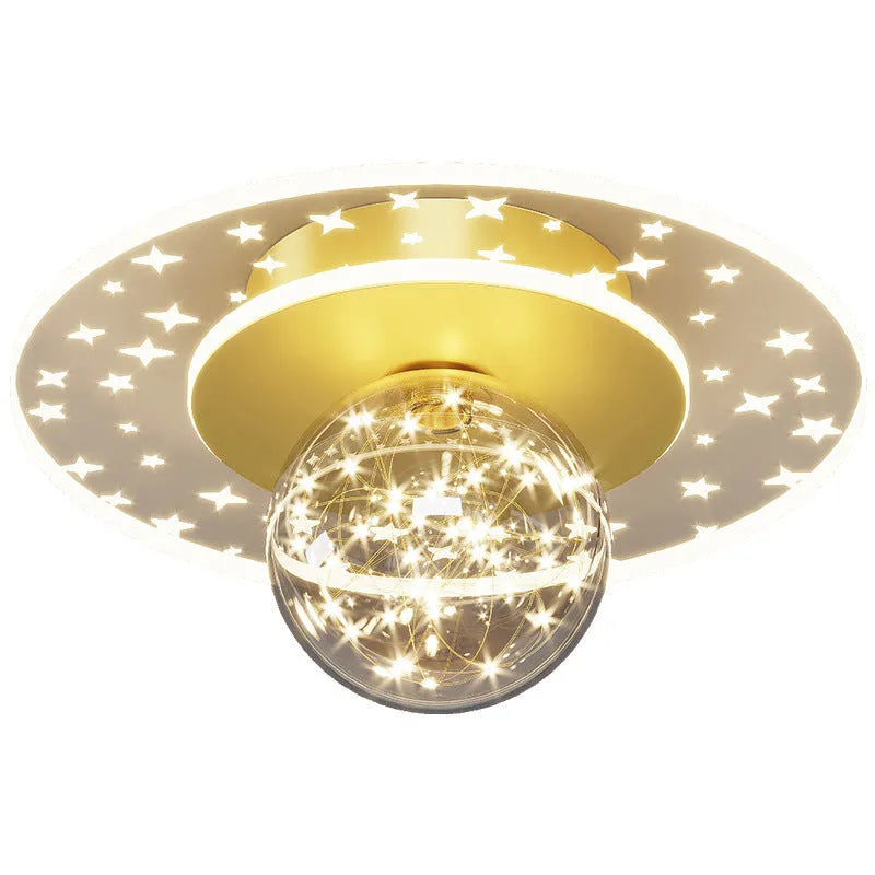 Modern corridor ceiling lamp in black finish with LED light source