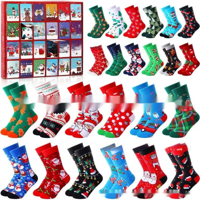 Christmas socks blind box resin decorations in various colour options for holiday displays