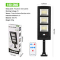 Plastic solar street light with remote control for outdoor garden and wall LED lighting