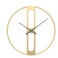 Round metal wall clock with 50cm diameter in black or gold minimalist design
