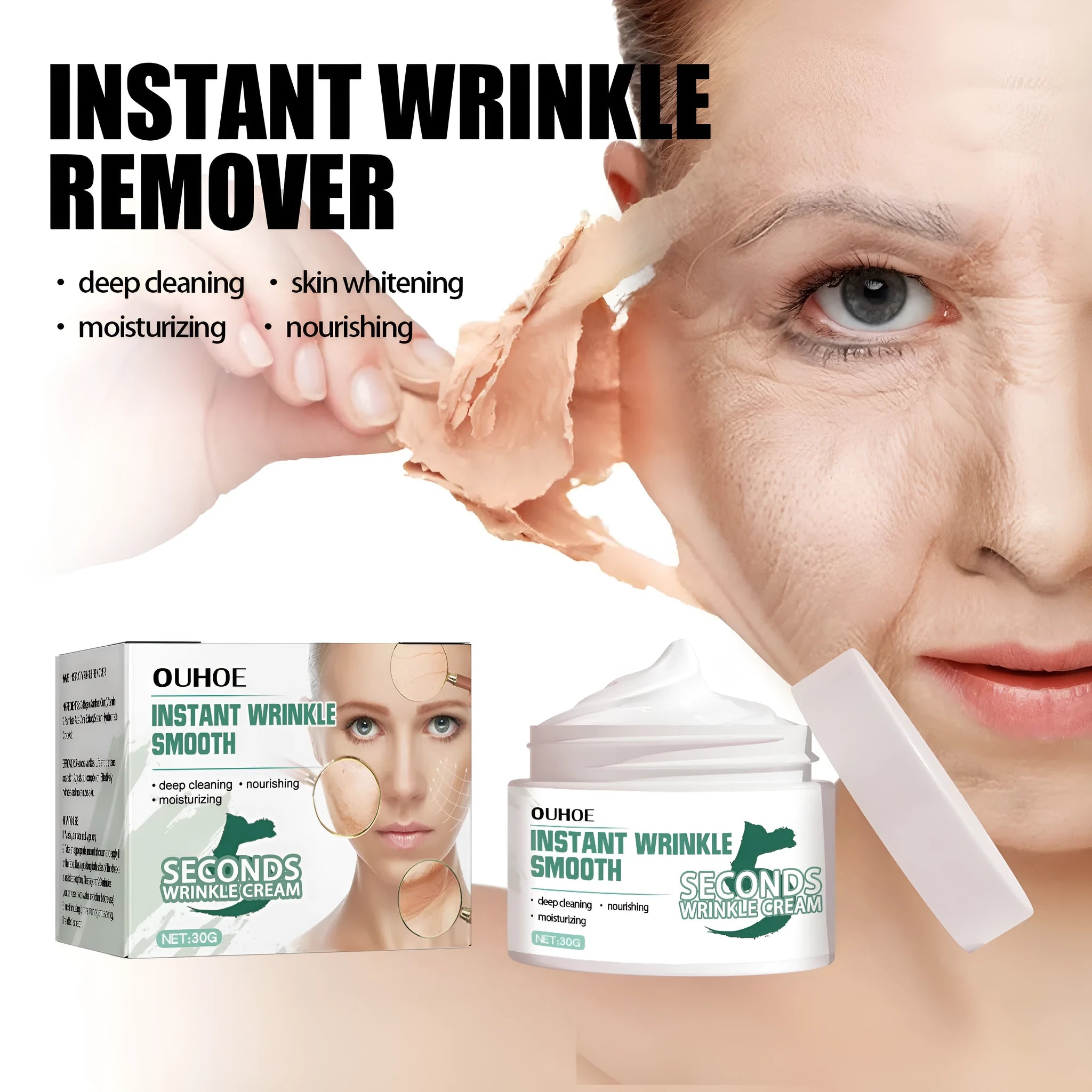 30g anti-aging anti-wrinkle face cream tube for hydrating skin and fading fine lines