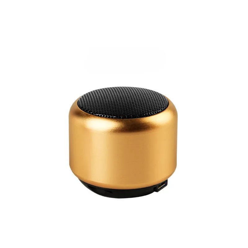 Portable mini Bluetooth wireless speaker in black blue gold or pink colour