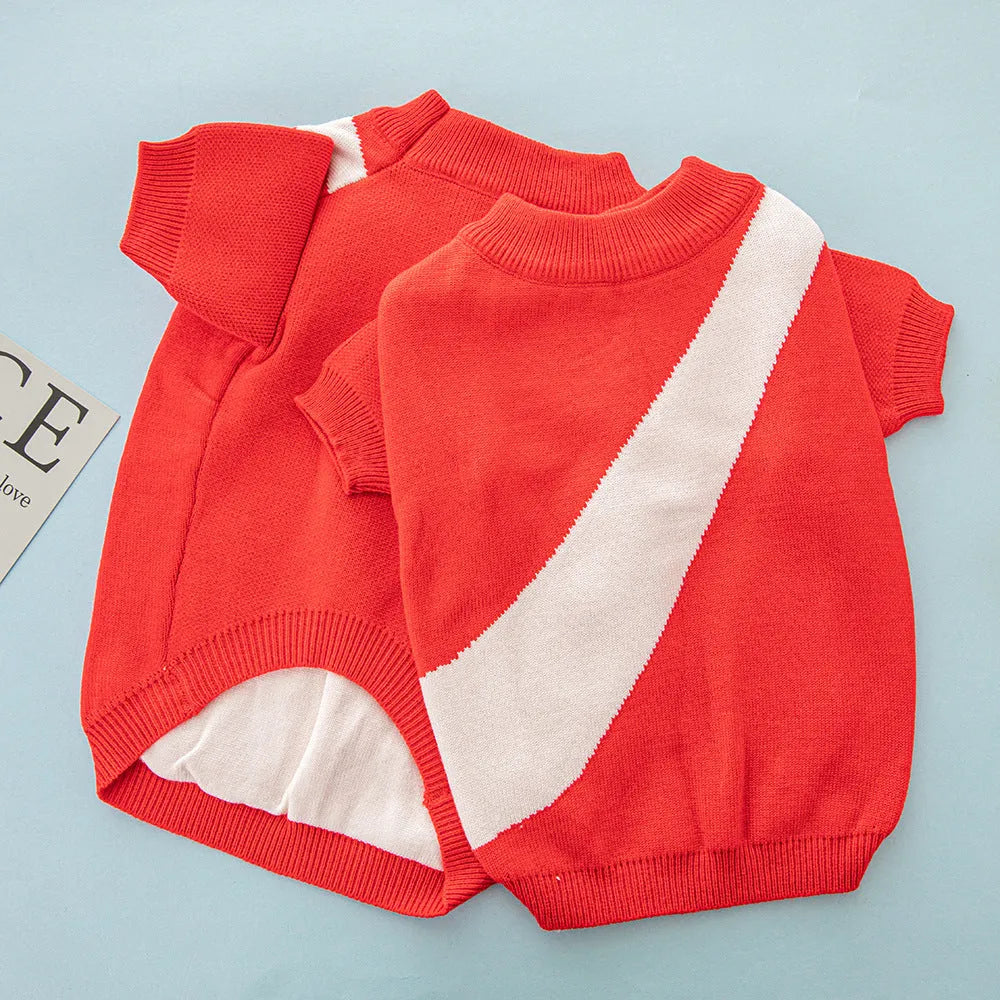 Casual wool dog jumper for Corgi or Poodle in assorted colours and sizes.