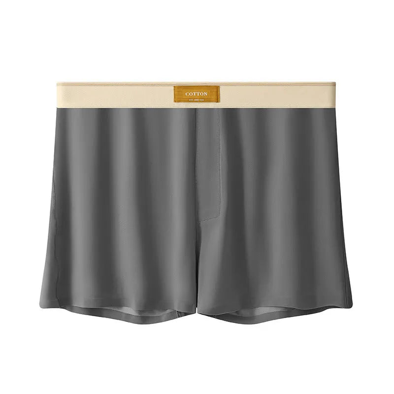 Men's solid colour loose fit ice silk underwear in 3-pack